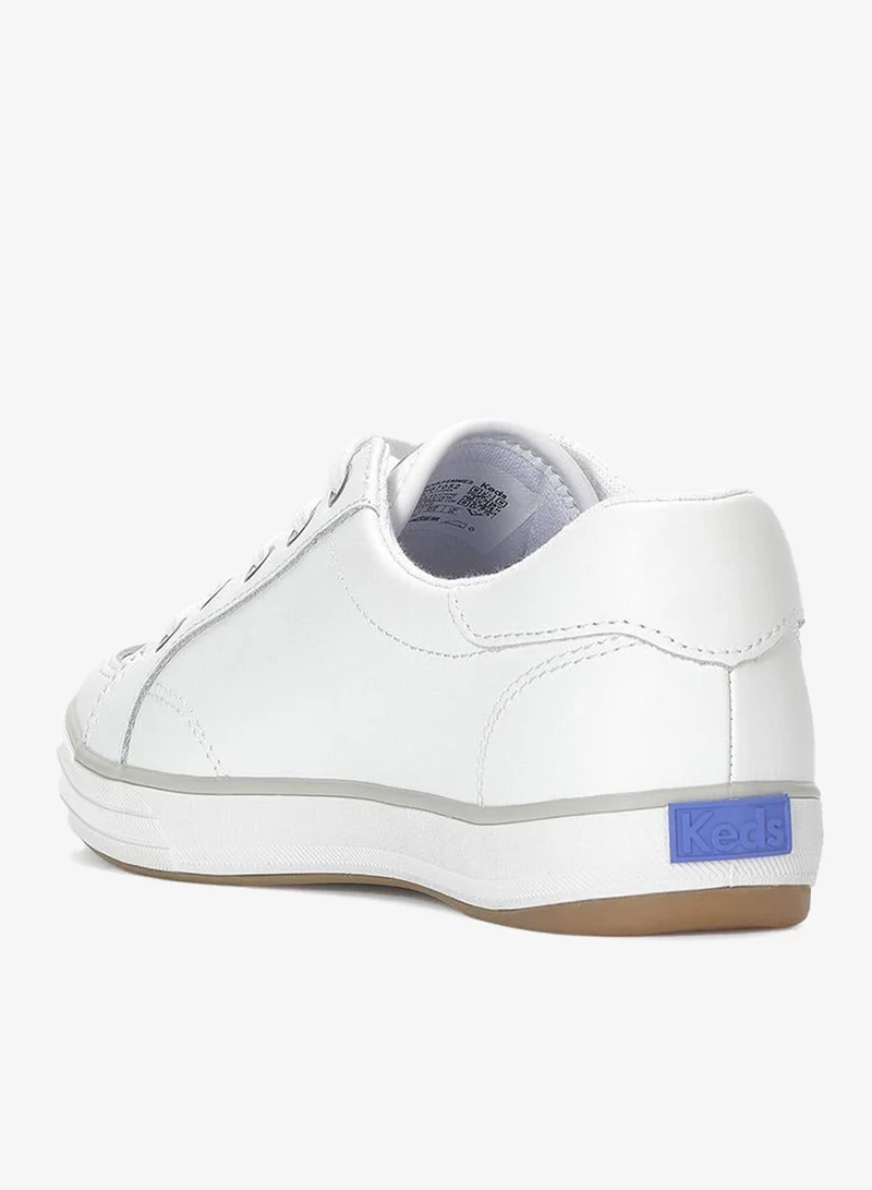 Keds white Keds Women's Center III Lace Up Leather Casual Sneaker White for Women | Best Price UAE